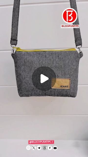 Phone Bag Diy, Clothes To Make, Make A Mobile, Page Instagram, Hand Embroidery Videos, Embroidery Videos, Follow My Page, Page Facebook, Old Clothes