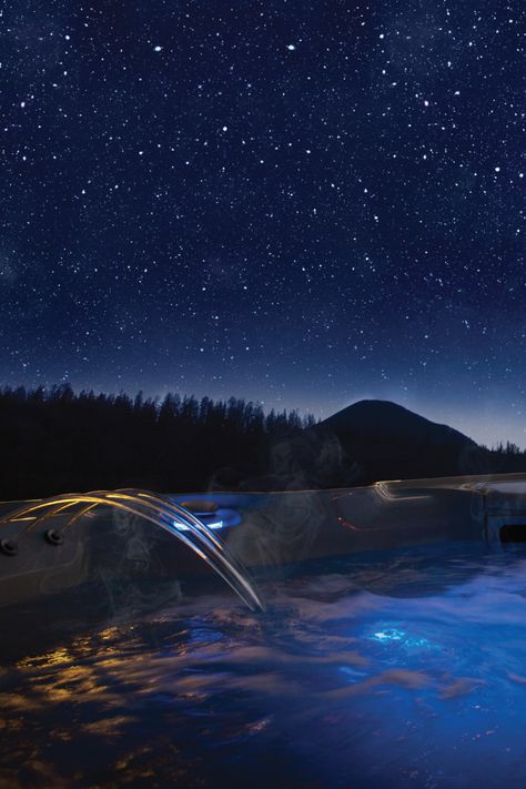 Hot Tub At Night Aesthetic, Hot Tub Background, Hot Tub At Night, Hotspring Spa, Pool At Night, Spa Relaxation, Jazz Concert, Snow Light, Spa Night