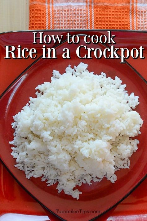 Cooking Rice In Crockpot, Rice In A Crockpot, Slow Cooker Rice Recipes, Crock Pot Rice, Crockpot Rice Recipes, Rice In Crockpot, Coconut Dessert, Easy Rice, Cook Rice