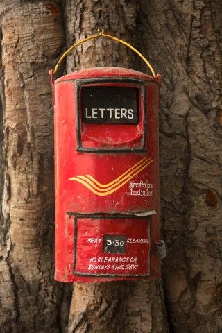 Mailbox, Madurai, India Red Mailbox, Namaste India, Childhood Memories Art, Memories Art, State Of Decay, Letter Boxes, Childhood Memories 90s, Indian Colours, Post Boxes