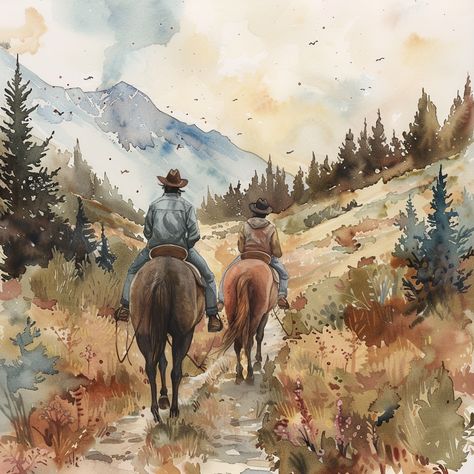 ☀️🌷🪻 I need some Thursday art today. Follow me for more art weekly; you never know what I might bring you. 🎨 I have been working on spirit horses this week with watercolors, but this is a quick trail ride watercolor. I hope everyone has a wonderful day!❤️Saturday is coming! 🐎🤠☺️ FlooredByArt Studio. Western Watercolor Paintings, Western Watercolor, Weekend Is Coming, Trail Ride, Horseback Rider, Western Paintings, Hang In There, Cowboys And Indians, Painting Inspo