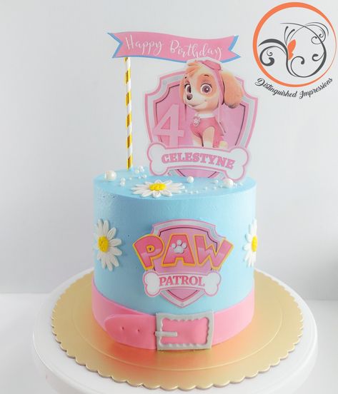 Sky Birthday Party Paw Patrol Cake, Paw Patrol Cake Girly Simple, Paw Patrol Birthday Cake Skye, Pastel Skye Paw Patrol, Skye Paw Patrol Sheet Cake, Skye Paw Patrol Cake, Paw Patrol Skye Birthday, Sky Paw Patrol, Paw Patrol Birthday Decorations