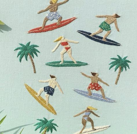 Cloth Paper Scissors, Surfs Up, Embroidery Inspiration, Embroidery Dress, Embroidery And Stitching, Artist Books, Embroidery Patterns, Hand Embroidery, Needlework