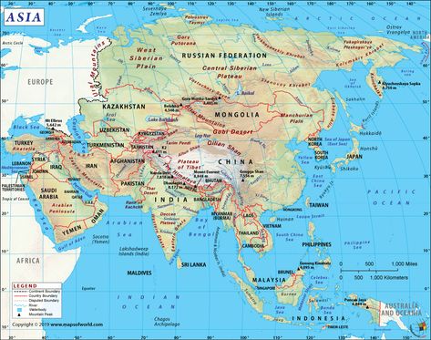 Asia Map Physical Map Of Asia, Asia Map Geography, Asean Map, Big Bookshelf, Eastern Europe Map, Asia Geography, Asian Maps, Language Tree, Peta Asia