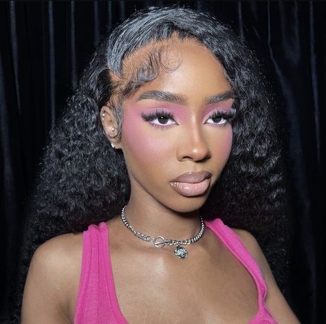 Black lives Matter Pink Makeup Looks, Makeup For Black Skin, Barbie Makeup, Brown Skin Makeup, Cool Makeup Looks, Glam Makeup Look, Cute Makeup Looks, Creative Makeup Looks, Glamour Makeup