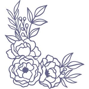 Silhouette Design Store - 278138 Corner Floral Designs, Silhouette Flower Tattoo, Floral Corner Design, Embroidery Paper, Flower Stencils, Floral Silhouette, Floral Svg, Paper Image, Flower Art Drawing