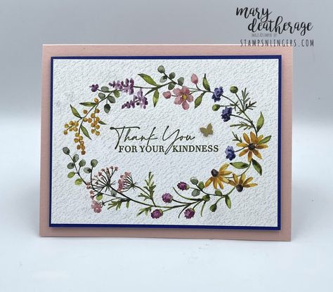 Stampin’ Up! CAS Dainty Flowers Delight Sneak Peek Thank You Card – Stamps – n – Lingers Dainty Delight, Bride Card, 2 More Days, Dainty Flowers, First Monday, Stamping Up Cards, Some Cards, Floral Cards, Stamping Up