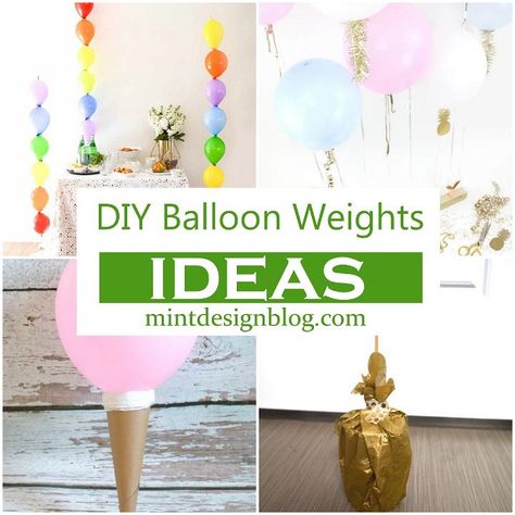 Diy Balloon Weights Cheap, Balloon Weights Diy Centerpieces, Balloon Weights Diy, Balloon Weight Ideas, Helium Balloons Diy, Diy Balloon Weight, Summer Backyard Fun, Get Well Balloons, Christening Balloons