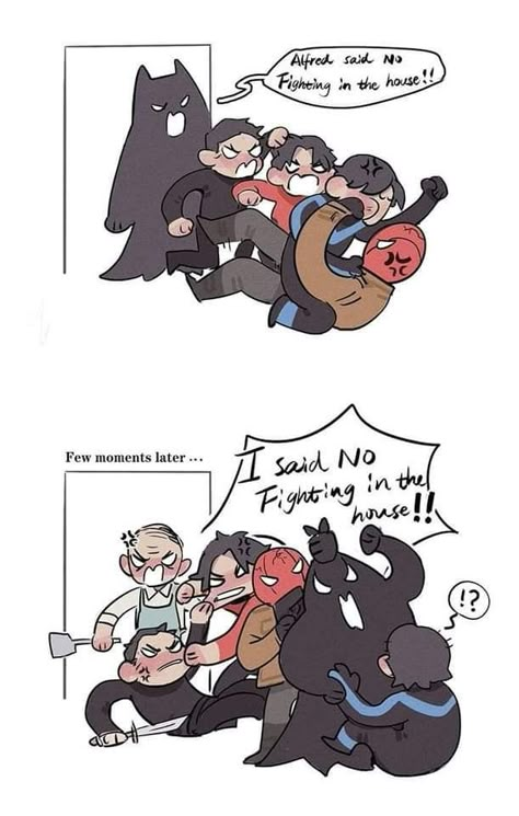 Dc Comics Funny, Superman X Batman, Robin Comics, Batfamily Funny, Univers Dc, Bat Boys, Batman Funny, Arte Dc Comics, Batman Comic Art