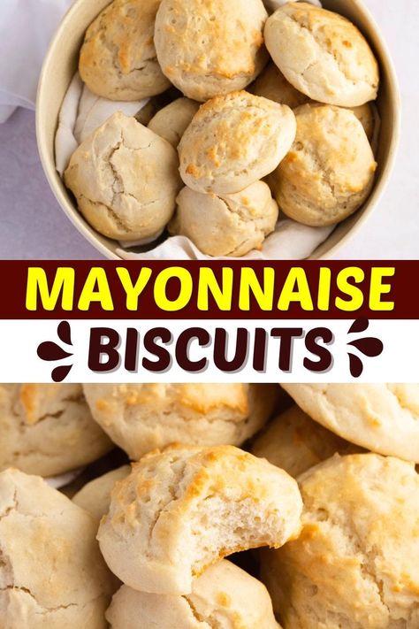 These mayonnaise biscuits are quick, easy, and delicious! Learn how to make this simple recipe, plus, get tips for the very best biscuits. Biscuits With Mayonnaise, Mayo Biscuits Recipes, Mayonnaise Biscuits Simple, Easy Biscuit Recipe Without Buttermilk, Recipe For Mayonnaise, Mayo Biscuits, Easy Biscuit Recipe 3 Ingredients, Mayonnaise Biscuits, Easy Mayo