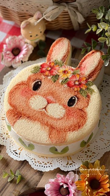 Keem 🇲🇾 Malaysia on Instagram: "Made this Bunny cake and it will hop its way into the coveted spot of my 2024 international Masterclass repertoire!!🥹❤️Brace yourselves for cuteness overload students! 😁❤️❤️❤️ . . . #2024masterclass #cutecake #cakeart #cakedesigner #cakeartist #artisan #bakingclass #thankyou #thankful #grateful #international" Tiffin Cake, Baking Classes, Easter Goodies, Bunny Cake, Brace Yourself, Roll Cake, Cake Roll, Kawaii Food, Spring Has Sprung