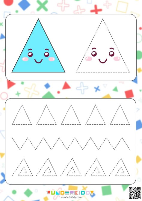 Shapes For Preschoolers, Nursery School Activities, Letter Writing Activities, Shape Worksheets For Preschool, Activity For Kindergarten, Printable Math Games, Printable Flower Coloring Pages, Fun Worksheets For Kids, Preschool Tracing