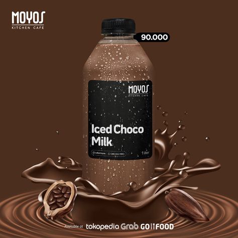 Chocolate Milk Packaging Design, Chocolate Milk Packaging, Goats House, Milk Ads, Cafe Plan, Choco Milk, Milk Design, Cocoa Drink, Beverage Poster