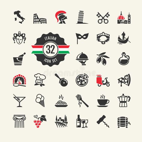 Italy web icon set. Travel - web icon set. Attractions, food and culture of Ital , #AFFILIATE, #icon, #set, #Italy, #web, #food #ad Italian Symbols, France Tattoo, Italy Tattoo, Italian Tattoos, Airplane Tattoos, M Tattoos, L Tattoo, Statue Tattoo, Travel Collage