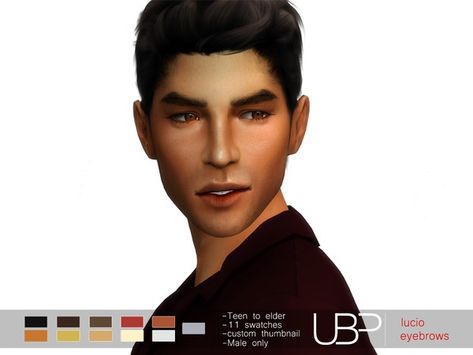 Urielbeaupre's Lucio eyebrows Male Sims, Thick Eyebrows, Sims Resource, Facial Hair, The Sims, Sims 4, Eyebrows, Facial, Hair