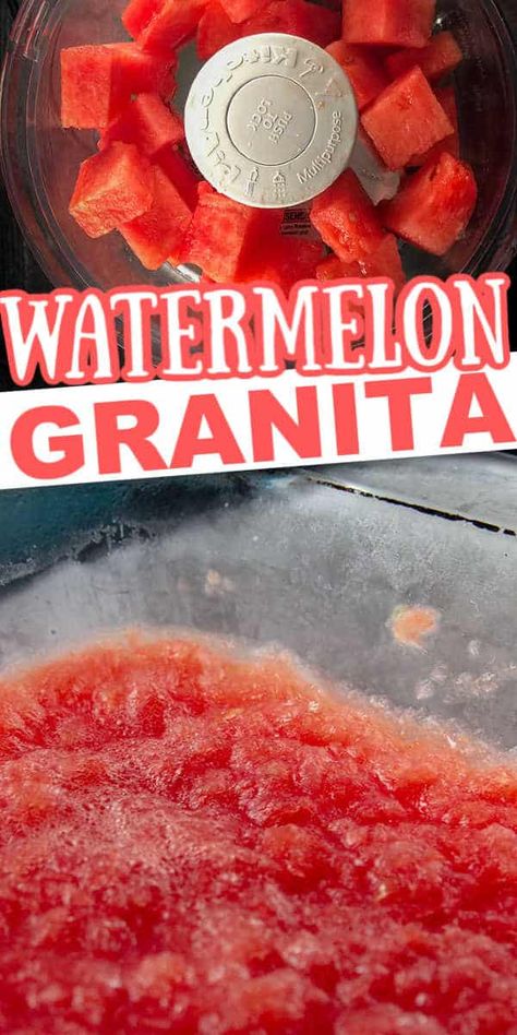 Watermelon Recipes Dessert, Lemon Granita, Watermelon Granita, Watermelon Dessert, Sherbet Recipes, Granita Recipes, Mint Desserts, Frozen Summer, Frozen Watermelon