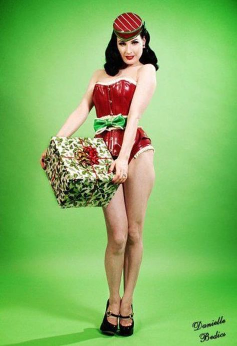 Christmas Pinups | Tattoo Ideas, Artists and Models Pinup Christmas, Christmas Pinup, Dita Von Tease, Model Costume, Burlesque Dancer, Sourpuss Clothing, Pin Up Photos, Modern Pin Up, Artists And Models