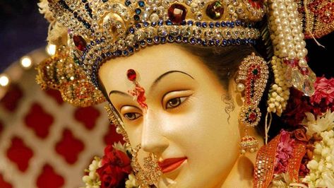 Maa Durga Hd Wallpaper, Navratri Songs, Navratri Wallpaper, Happy Navratri Wishes, Navratri Puja, Lord Durga, Maa Durga Photo, Chaitra Navratri, Navratri Wishes