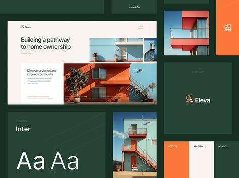 Matt - Website UI/UX user interface landing page Website Design Logo Design brand identity minimal real estate – SAVEE Real Estate Development Branding, Real Estate Color Palette, Landing Page Website, Architecture Elevation, Design Brand Identity, Real Estate Logo Design, Real Estate Branding, Brand Color Palette, Information Architecture