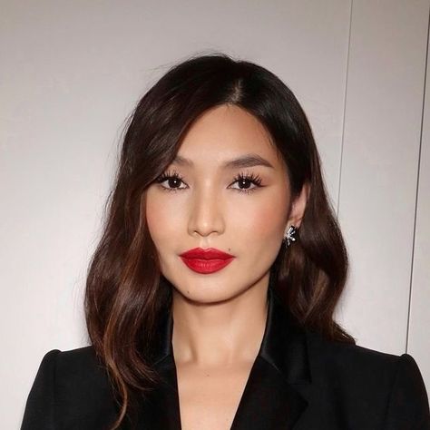 Gemma Chan on Instagram: "Last night 🖤 @loropiana   Styling @rebeccacorbinmurray  Hair @cwoodhair  Makeup @francescabrazzo  Nails @michelleclassnails   #InPartnershipWithLoroPiana" Gemma Chan Hair, Gemma Chan Style, Gemma Chan, Face Shapes, Last Night, Makeup Looks, Hair Makeup, Nails, Makeup