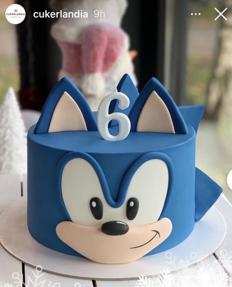 Sonic Smash Cake, Sonic Hedgehog Birthday Cake, Sonic The Hedgehog Cake Ideas, Sonic Themed Cake, 6th Birthday Cakes Boys, Diy Sonic Birthday Cake, Birthday Cake Boys 5th, Cake Designs Boys Kids, Birthday Cakes For 6 Year Boy