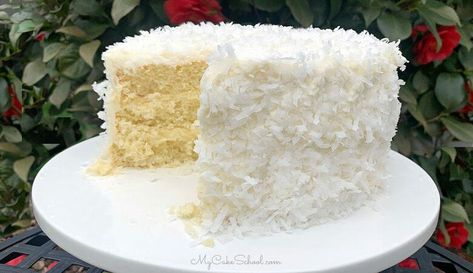 Almond Coconut Cake, Almond Joy Cake, My Cake School, Chocolate Peppermint Cake, Coconut Cream Cheese Frosting, Peppermint Cake, Cranberry Cake, Coconut Cake Recipe, Coconut Frosting