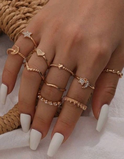 Rings For Women | Rings Aesthetic Ring Aesthetic Vintage, Silver Ring Aesthetic, Couple Ring Finger Tattoos, Rings Aesthetic Silver, Ring Tattoo Designs, Ring Aesthetic, Hand Jewelry Rings, Rings Aesthetic, Aesthetic Rings