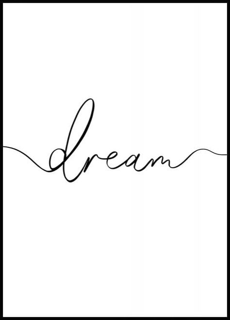 Dream Poster, Poster Store, Frame, White, Black