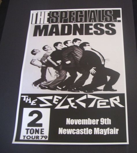 The Specials 2TONE Tour 1979 concert poster Newcastle Mayfair A3 Size Repro The Specials, Music Concert Posters, Tour Poster, Concert Poster, Type Posters, Tour Posters, A3 Size, Music Concert, Concert Posters