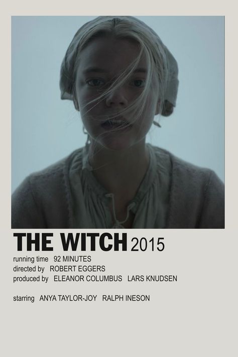 The Witch Anya Taylor Joy, The Witch Poster, Joy Movie, Ralph Ineson, Witch Poster, Anime Recommendations, Anya Taylor Joy, The Witch, Minimalist Poster