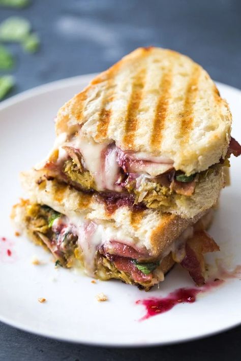 Loaded Turkey Panini (For Thanksgiving Leftovers) Recipe - Pinch of Yum Turkey Panini Recipes, Easy Leftover Turkey Recipes, Turkey Panini, Leftover Thanksgiving Sandwich, Turkey Sandwiches Recipes, Pinch Of Yum, Thanksgiving Leftover Recipes, Panini Recipes, Thanksgiving Turkey Leftovers