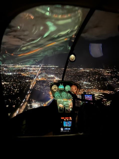 Helicopter Ride Aesthetic Night, Helicopter Date Night, Helicopter Date, Helicopter Cockpit, Flight Instruction, Billionaire Lifestyle Luxury Living, Dubai Aesthetic, Fly Me To The Moon, Plane Ride