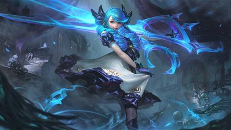 league-of-legends-gwen-classic-splash-art Orianna League Of Legends, Ezreal League Of Legends, League Legends, Champions League Of Legends, Lol Champions, League Of Legends Characters, Splash Art, Lol League Of Legends, Dubstep