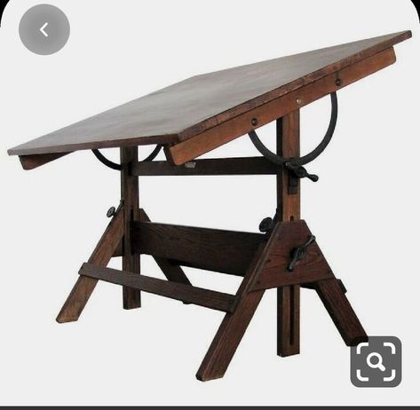 Drafting Table Desk, Antique Drafting Table, Build A Desk, Vintage Drafting Table, Architect Table, Drafting Tables, Old Wicker, Artists Studios, Drawing Desk