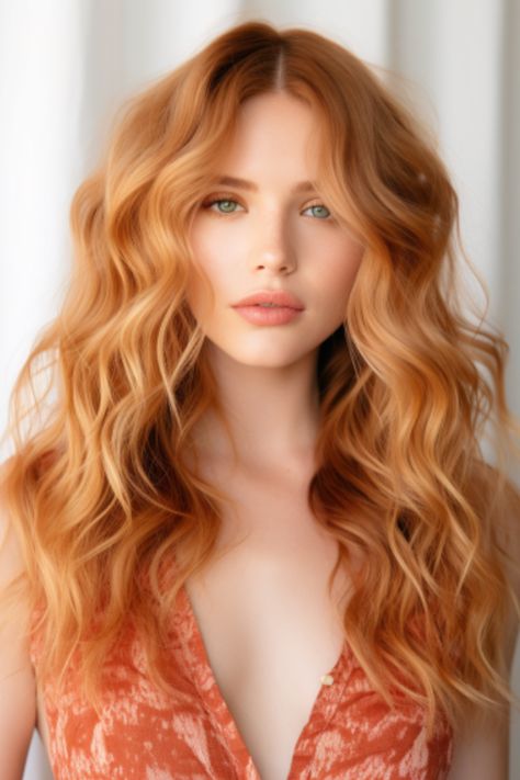 If you’re after that effortlessly chic style, beachy strawberry blonde waves are your best bet. Loose, natural waves lend a breezy vibe to the warm strawberry blonde color, providing a laid-back yet sophisticated look. Click here to check out more dazzling strawberry blonde hair ideas to turn heads in 2023. Strawberry Blonde Hair Ideas, Blonde Hair Ideas, Strawberry Blonde Hair, Strawberry Blonde, Hair Ideas, Blonde Hair, A Woman, Blonde, Shades