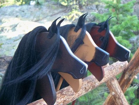 Western Vbs, Stick Pony, Abstract Horse Art, Three Horses, Castle Party, Making Wooden Toys, Stick Horses, Horse Camp, Horse Therapy