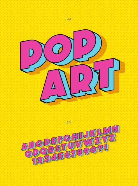 Vector pop art font 3d bold style modern typography, typography, #modern, #style, #Ad Pop Art Font, Typo Design, Graphic Design Fonts, Vector Pop, Creative Fonts, Bold Fonts, Bold Typography, Top Art, Sale Banner