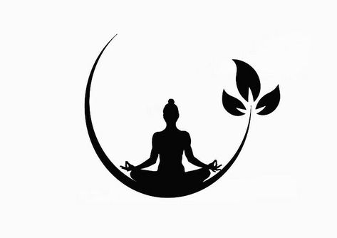 Budda Tattoo Designs, Buddha Silhouette, Piercings And Tattoos, Meditation Tattoo, Yoga Silhouette, Nature Silhouette, Image Zen, Yoga Kunst, Yoga Tattoos