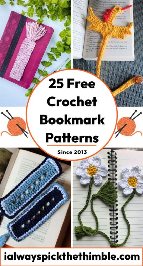 25 Free Crochet Bookmark Patterns (Easy PDF Pattern) Crochet Halloween Bookmarks Free Patterns, Crochet Bookmarks Free Patterns Flower, Cute Crochet Bookmarks Free Pattern, Easy Crochet Bookmarks For Beginners, Free Crochet Bookmarks, Free Crochet Pattern Bookmark, Simple Crochet Bookmark, Crochet Bookmark Ideas, Crochet Bookmarks Free Patterns Book Markers