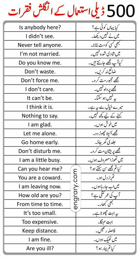 Islamic Vocabulary, English To Urdu Sentences, Urdu Grammar, English To Urdu Dictionary, Urdu Learning, Purple Vegetables, Sahil Khan, Simple English Sentences, English To Urdu