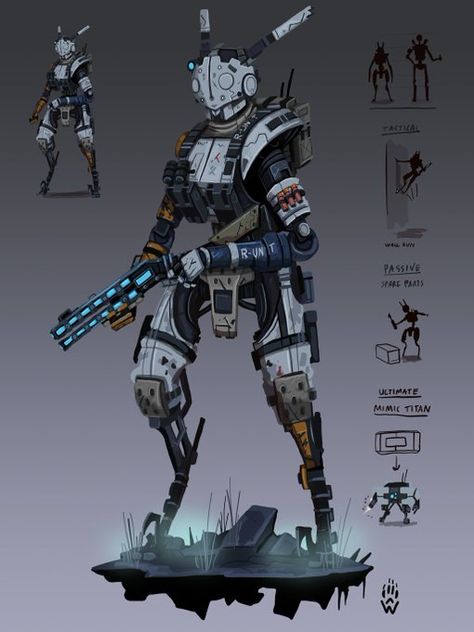 3d Robot, Sci-fi Armor, Star Wars Droids, Arte Robot, Arte Cyberpunk, Titanfall, Alien Concept Art, Apex Legends, Robot Design