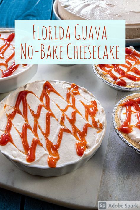 No Bake Guava Cheesecake, Fresh Guava Recipes, Guava Bars, Guava Cheesecake, Guava Desserts, Cold Sweets, Guava And Cream Cheese, Guava Recipes, Florida Recipes