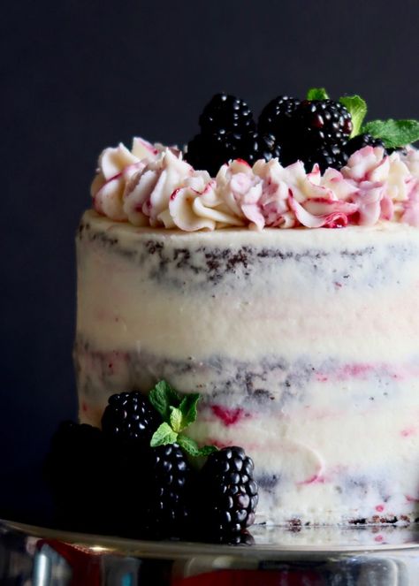 Blackberry Chocolate Cake, Blackberry Chocolate, Whipped Mascarpone, Blackberry Compote, Homemade Wedding Cake, Blackberry Cake, Mascarpone Frosting, White Chocolate Buttercream, Ganache Frosting