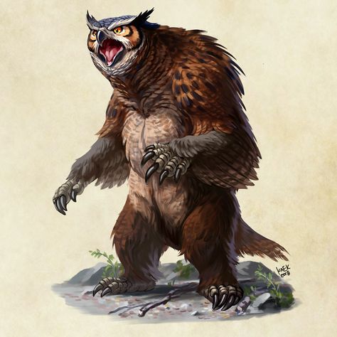 Owl Bear, Dnd Creatures, Monster Manual, Beast Creature, Creature Artwork, Dnd Monsters, Fantasy Beasts, Alien Creatures, Dnd Ideas