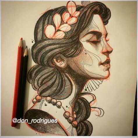 Neotrad Portrait, Quote Drawings, Adorable Drawings, Elephant Sketch, Neo Tattoo, Scooter Accessories, Music Drawings, Traditional Tattoo Design, Ange Demon