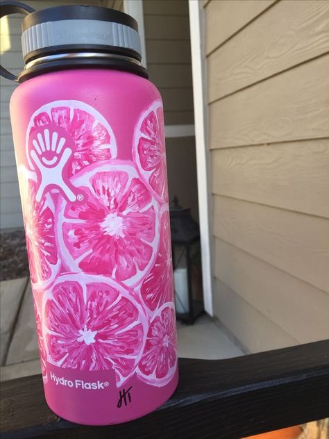 Hydro Flask Painting, Painted Hydroflask, Flask Painting, Hydro Painting, Custom Hydro Flask, Flask Art, Hydro Flask Bottle, Water Bottle Art, Hydro Flask Water Bottle