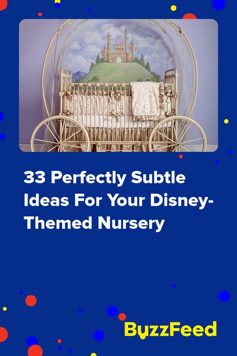 33 Perfectly Subtle Ideas For Your Disney-Themed Nursery Subtle Disney Nursery, Disney Nursery Girl, Dumbo Nursery, Neutral Boy Nursery, Vintage Disney Nursery, Disney Baby Nurseries, Toy Story Clouds, Disney Themed Nursery, Disney World Map