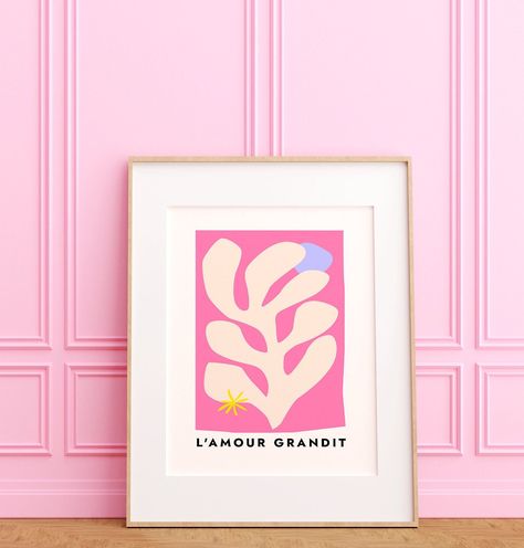 Matisse Inspired Art, Wall Art Pastel, Matisse Inspired, Art Pastel, Art Minimal, Tea Art, Printed Pages, Pastel Flowers, Pink Art