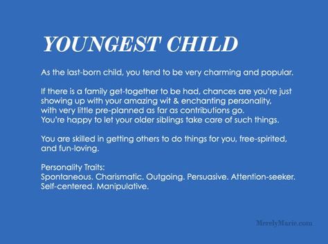 Youngest Child Birth Order Personality Sibling, Birth Order Personality, Youngest Sibling, Young Quotes, Oldest Sister, Birth Order, Family Get Together