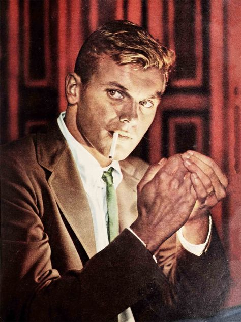 What A French Girl Taught Tab Hunter About Love? - Vintage Paparazzi Tanned Face, Tab Hunter, James Dean Photos, Vintage Hollywood Stars, Physical Beauty, Love Scenes, Screen Free, French Girls, Between Us